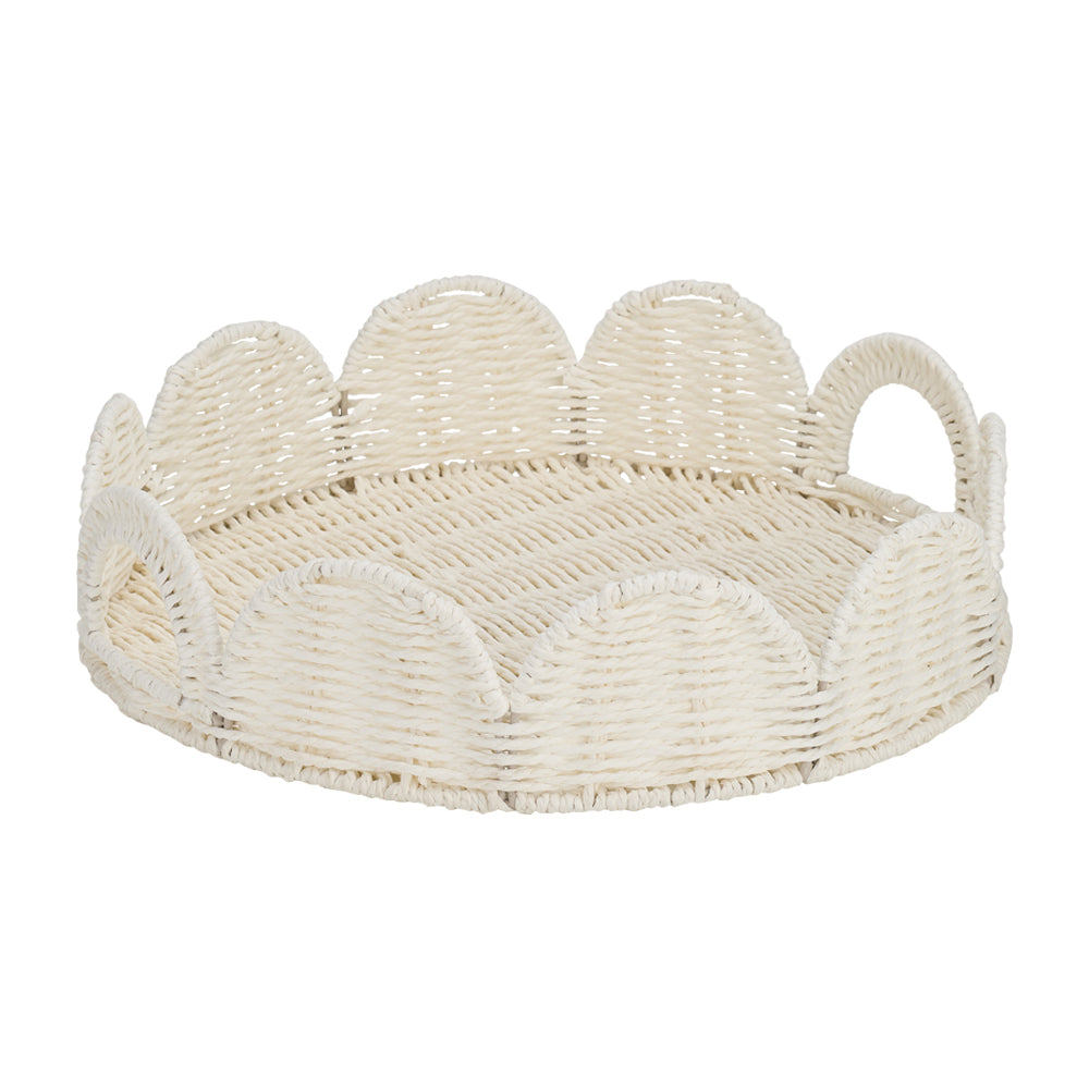 Papier Woven Tray Set - white