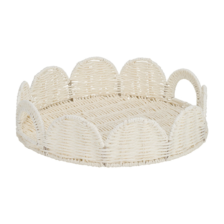 Papier Woven Tray Set - white