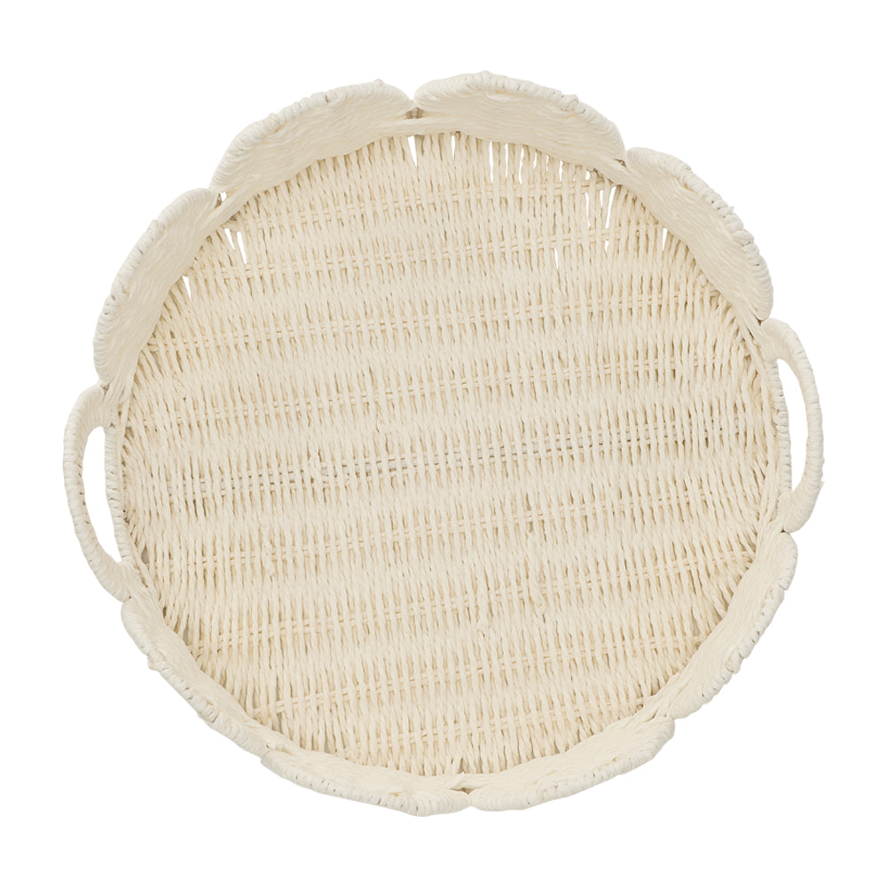 Papier Woven Tray Set - White