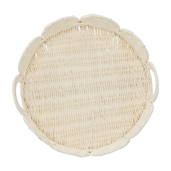 Papier Woven Tray Set - White