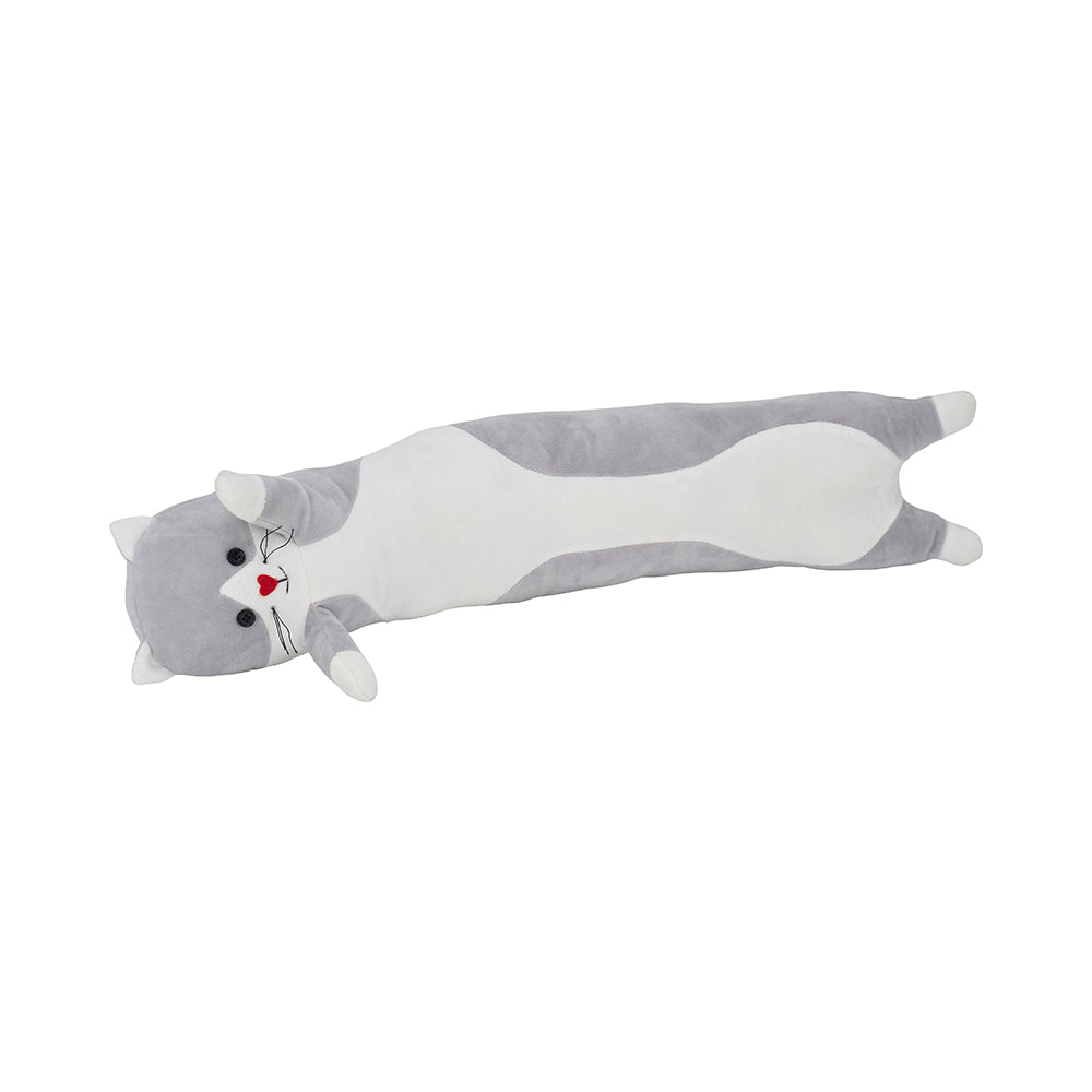 Doorstop - playful cat - grey