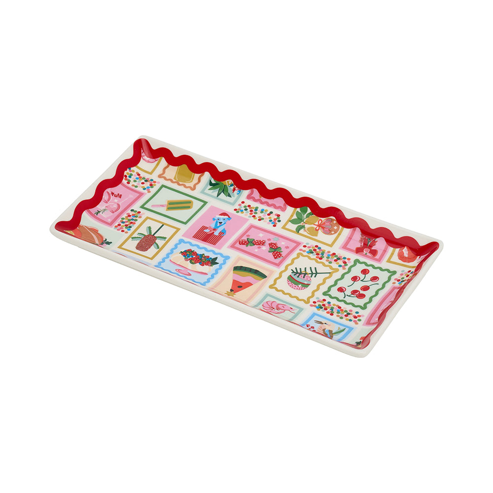 Christmas Holiday Plate - Rectangle