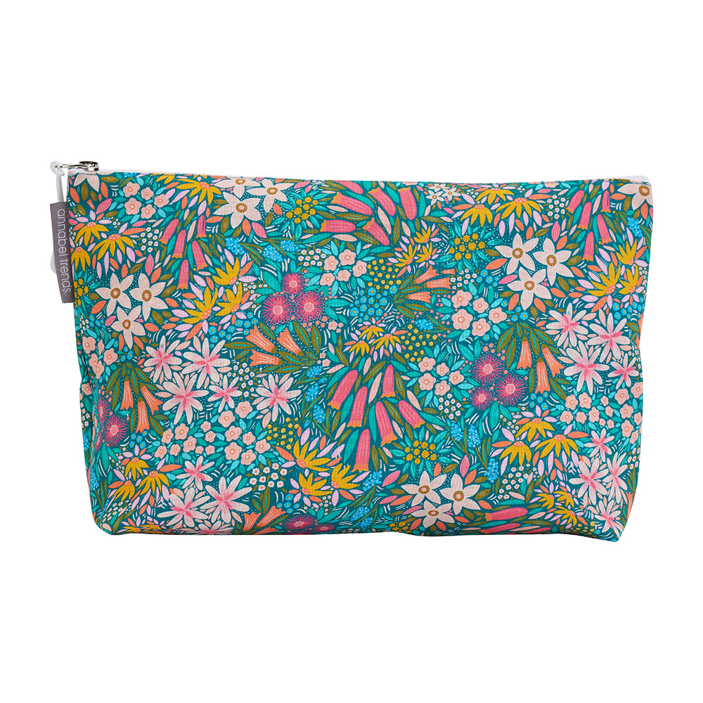 Cosmetic Bag - Cotton -  Large - Field of Flowers