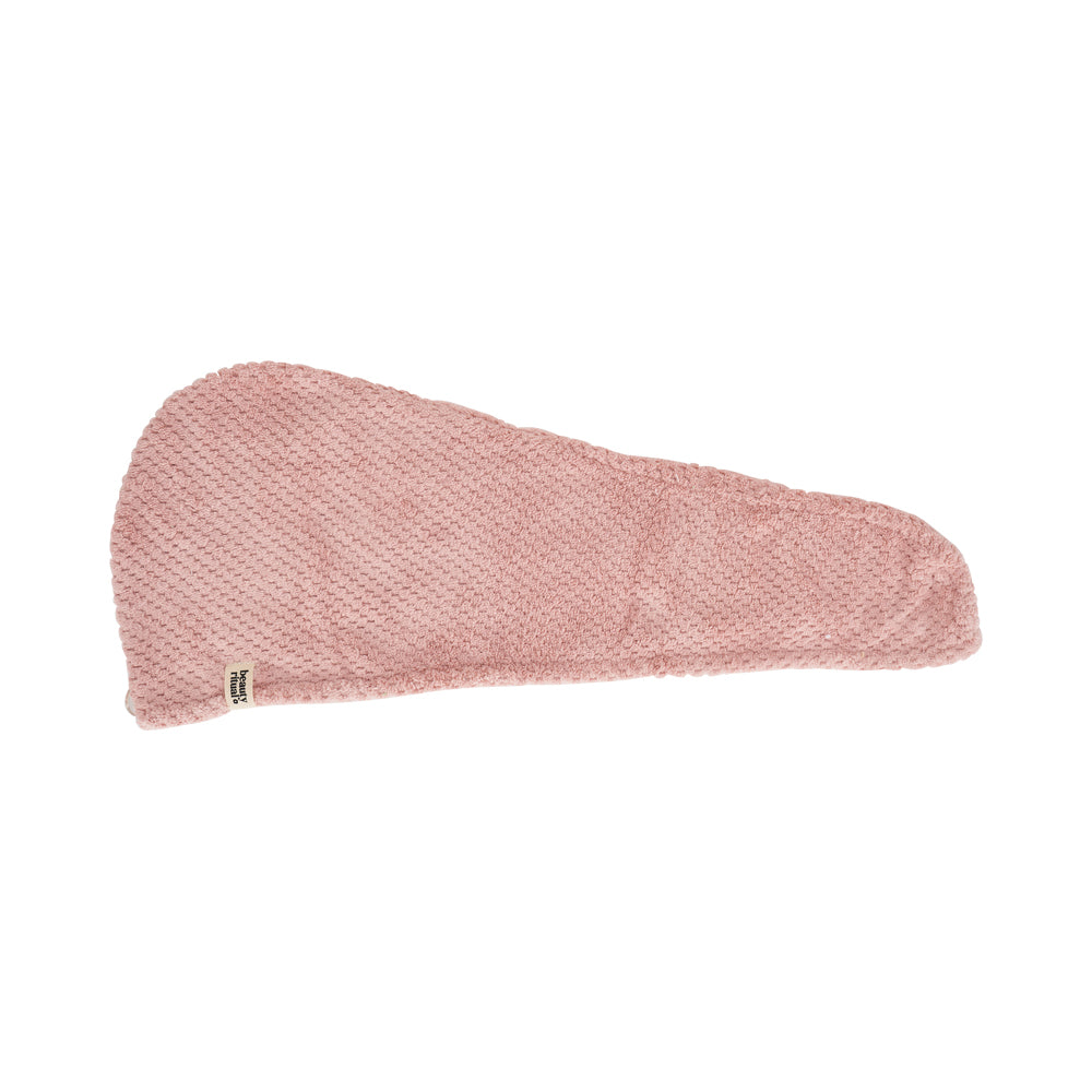 Beauty Ritual Waffle Hair turban Towel - dusty pink