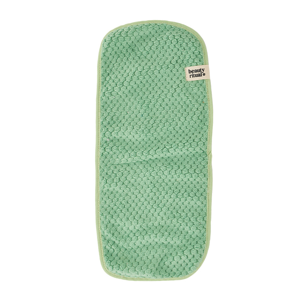  Waffle Microfibre Makeup Remover cloths - moss