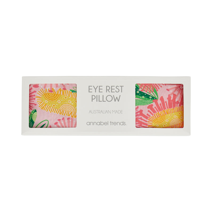 Pink Banksia cotton eye rest pillow