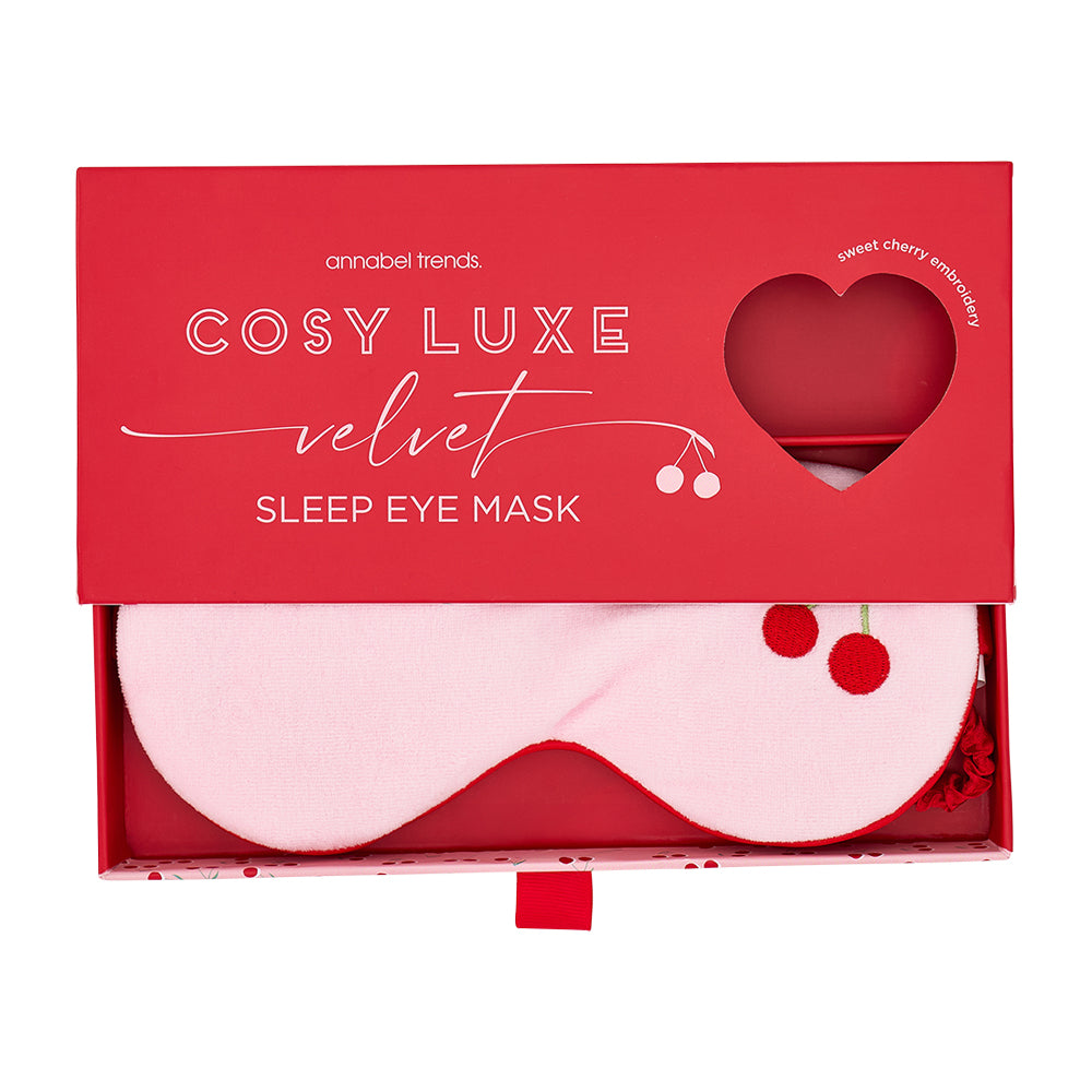 Velvet Eye Mask - Cosy Luxe - Cherry