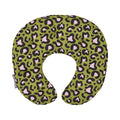 neck heat pillow with ocelot pink khaki print
