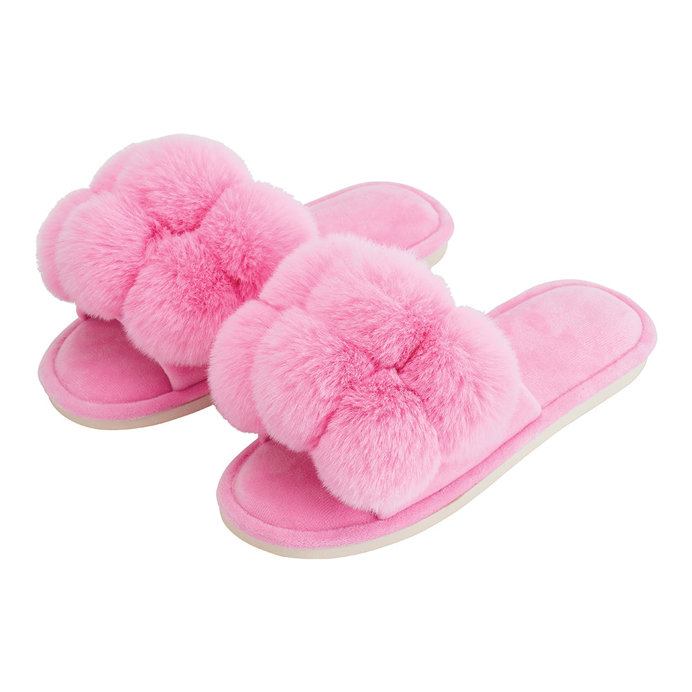 Pom Pom Slipper - Cosy Luxe - Candy