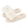 ivory cream pom pom slippers