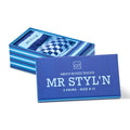 Boxed set of men's socks with 'MR STYL'N' branding on a white background