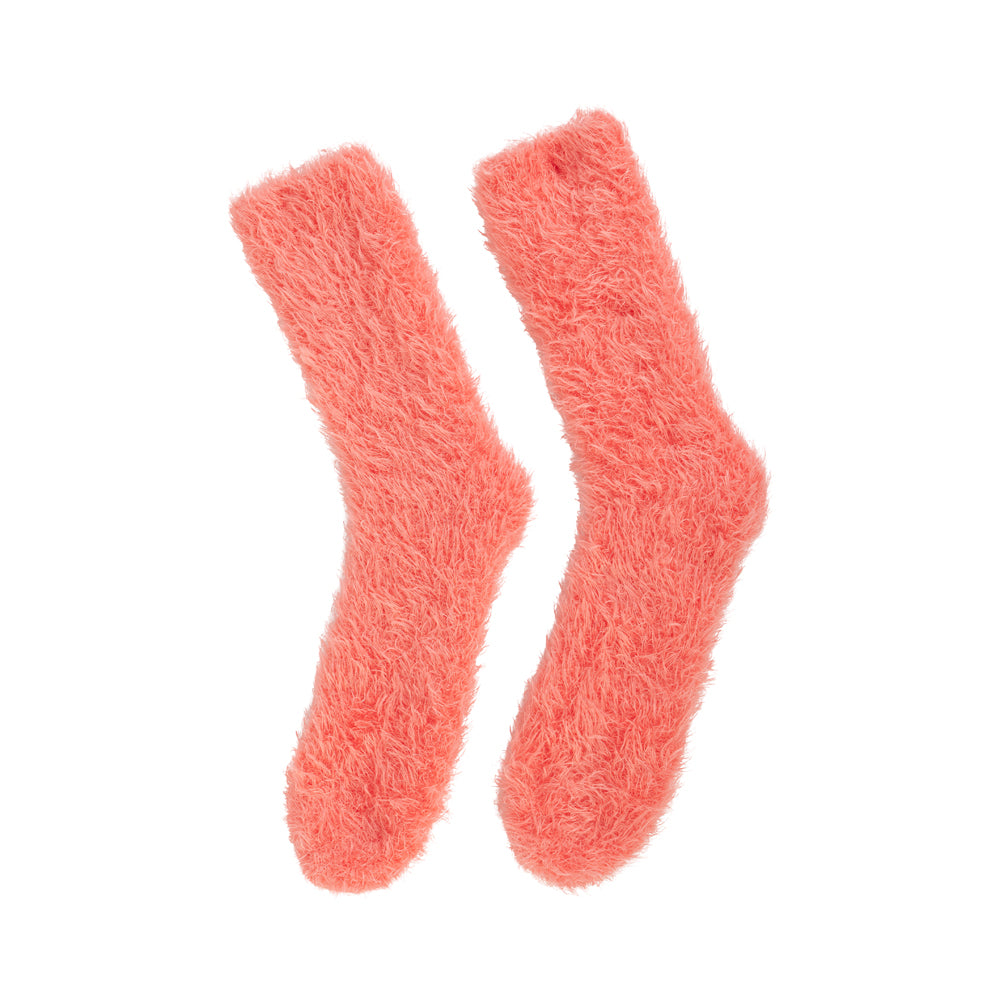 Short Fuzzy socks - melon