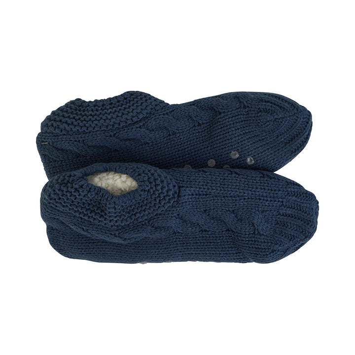 mens cosy slouchy slipper - navy