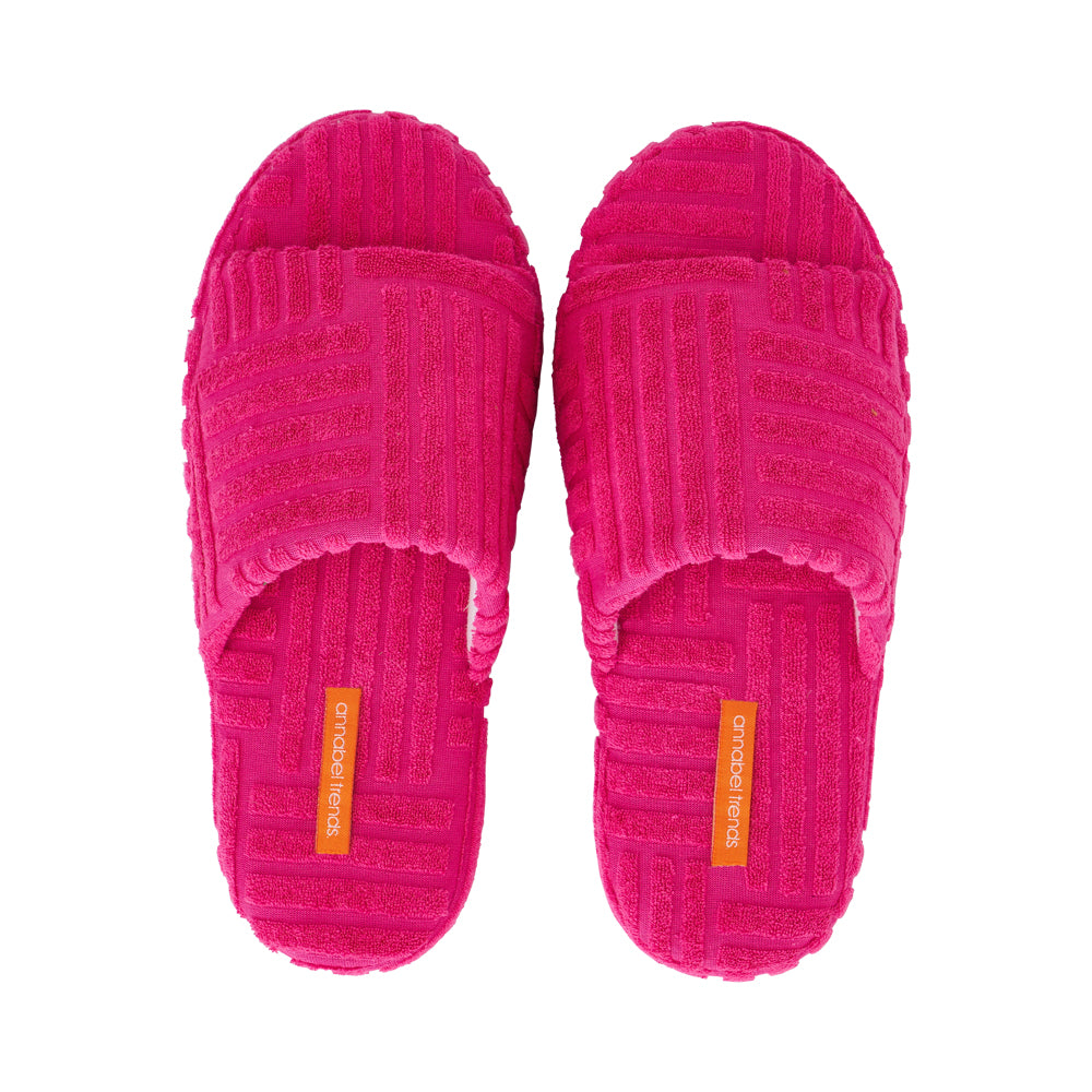 Slippers - Terry Slides - Pink