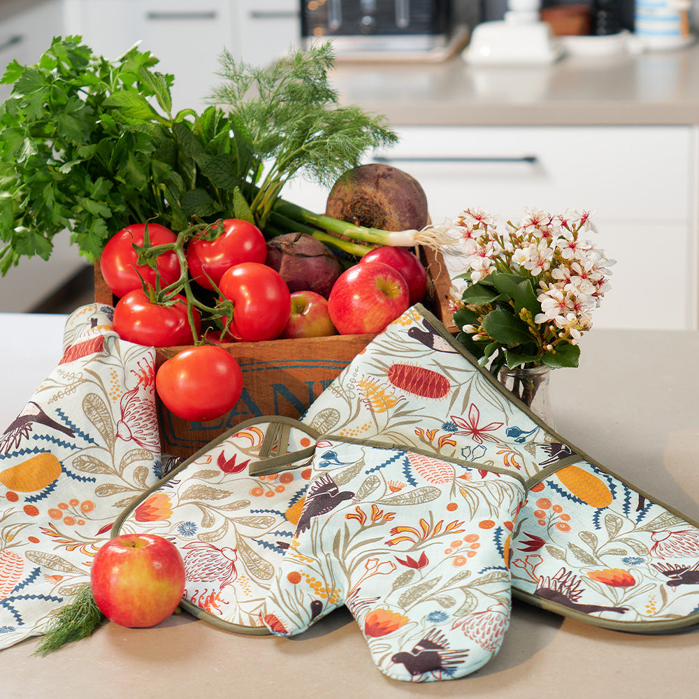 annabel trends magpie floral kitchen linens