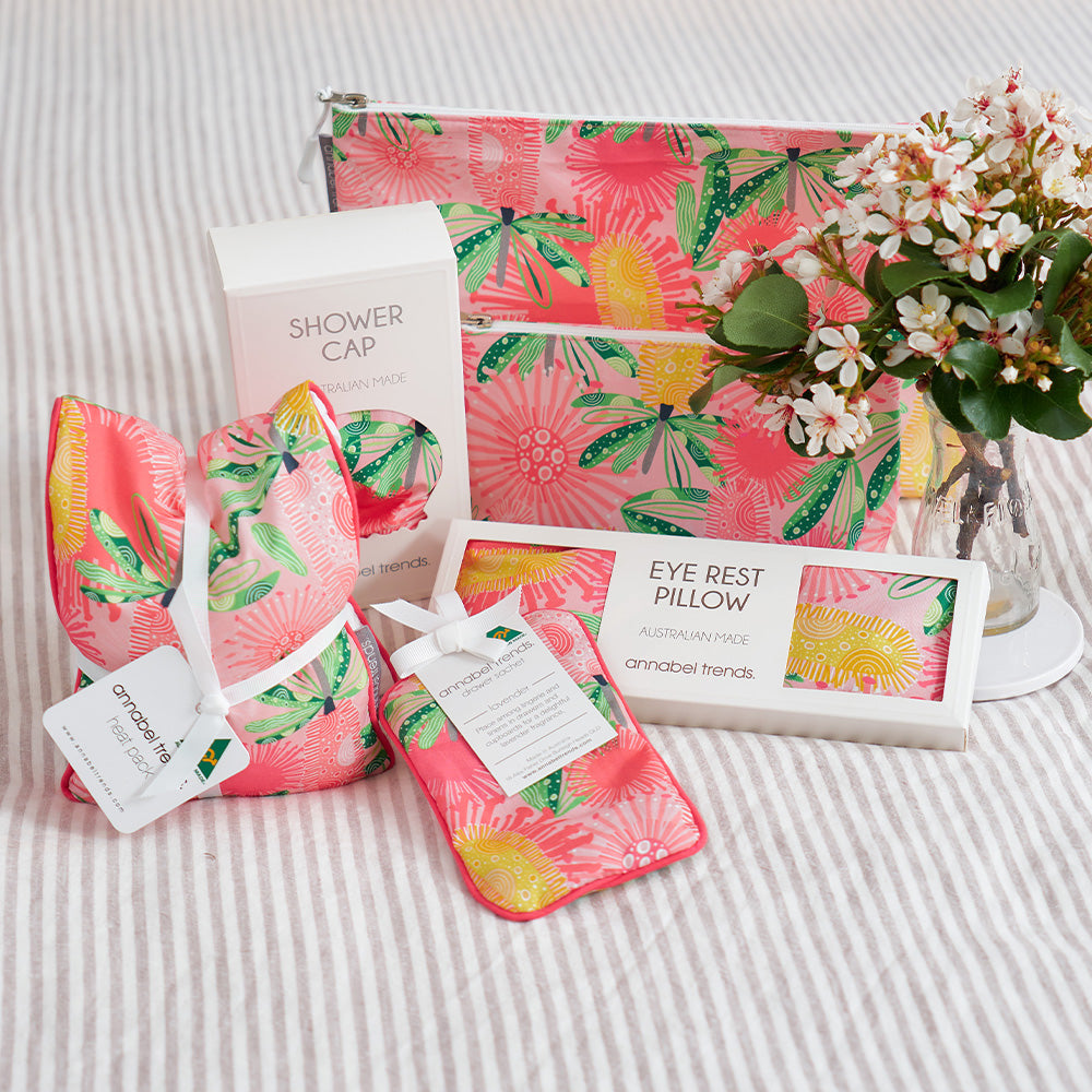 Annabel Trends Pink Banksia Cosmetic Bags