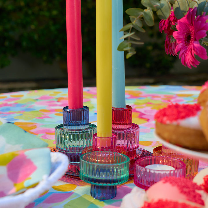 Annabel Trends - Jewel Candle Holder - pink - green - blue - orange - fruity