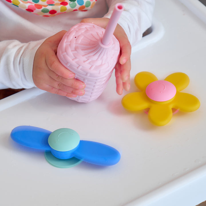 Annabel Trends - Silicone Spinner - kids toys - Flower - Propeller - Rattan sippi caup