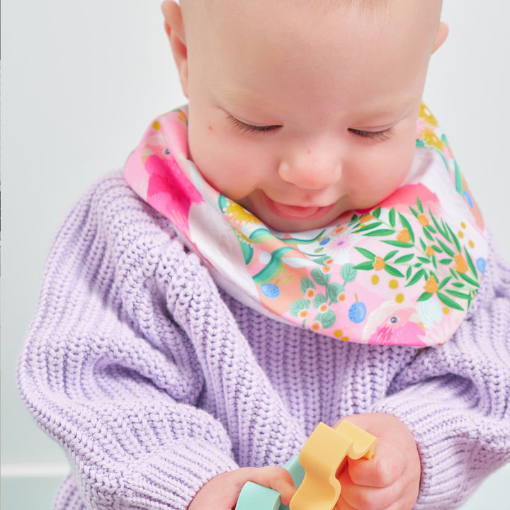 Baby's Bandana Bib. Cotton. Galah Design