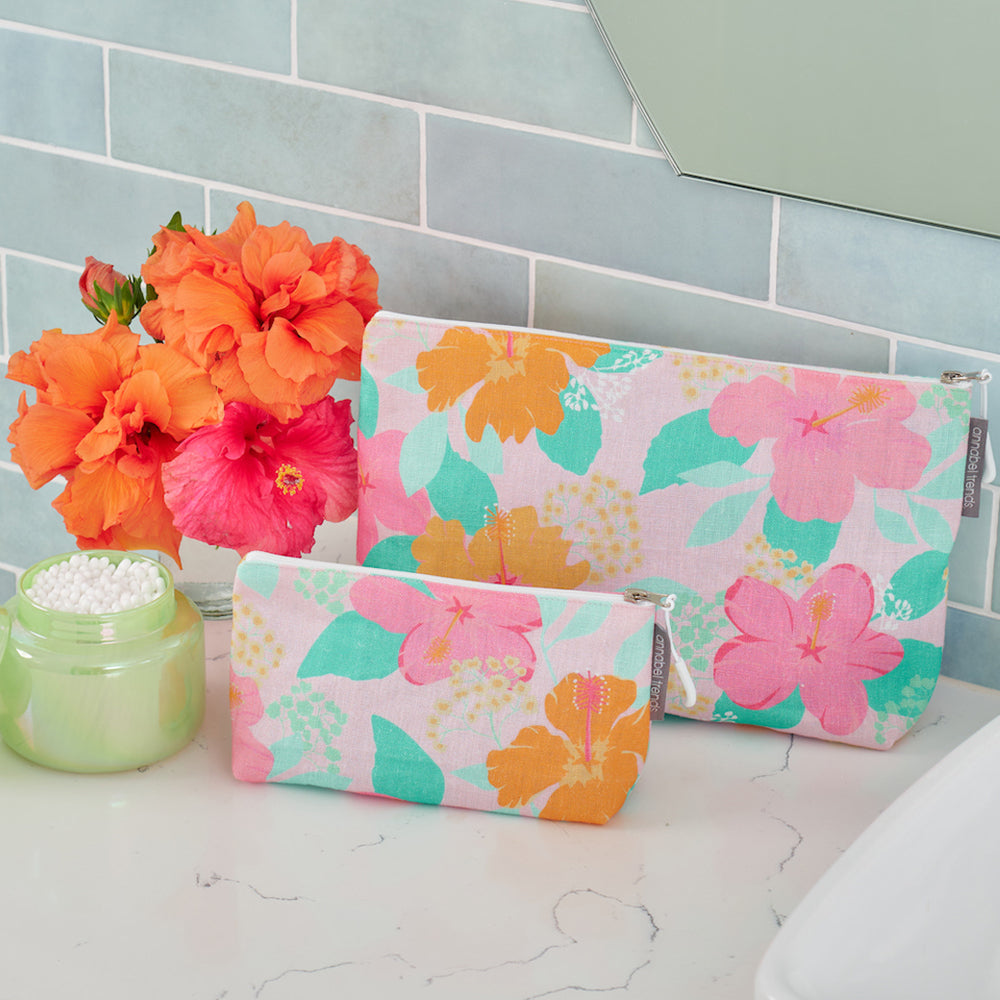 Hibiscus Cosmetic bags