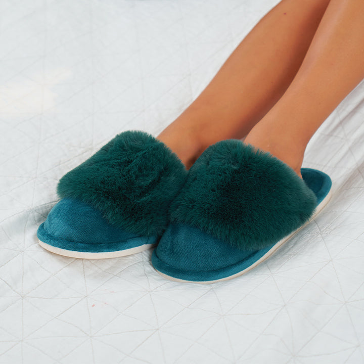 Cosy Luxe Slipper - Emerald