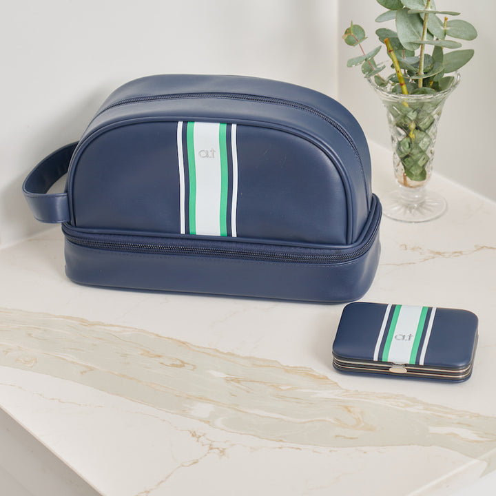 Stripe Toiletries Bag - Mens