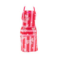 Red apron with white Bow pattern on a white background