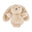 Plush bunny toy with a soft beige color on a white background