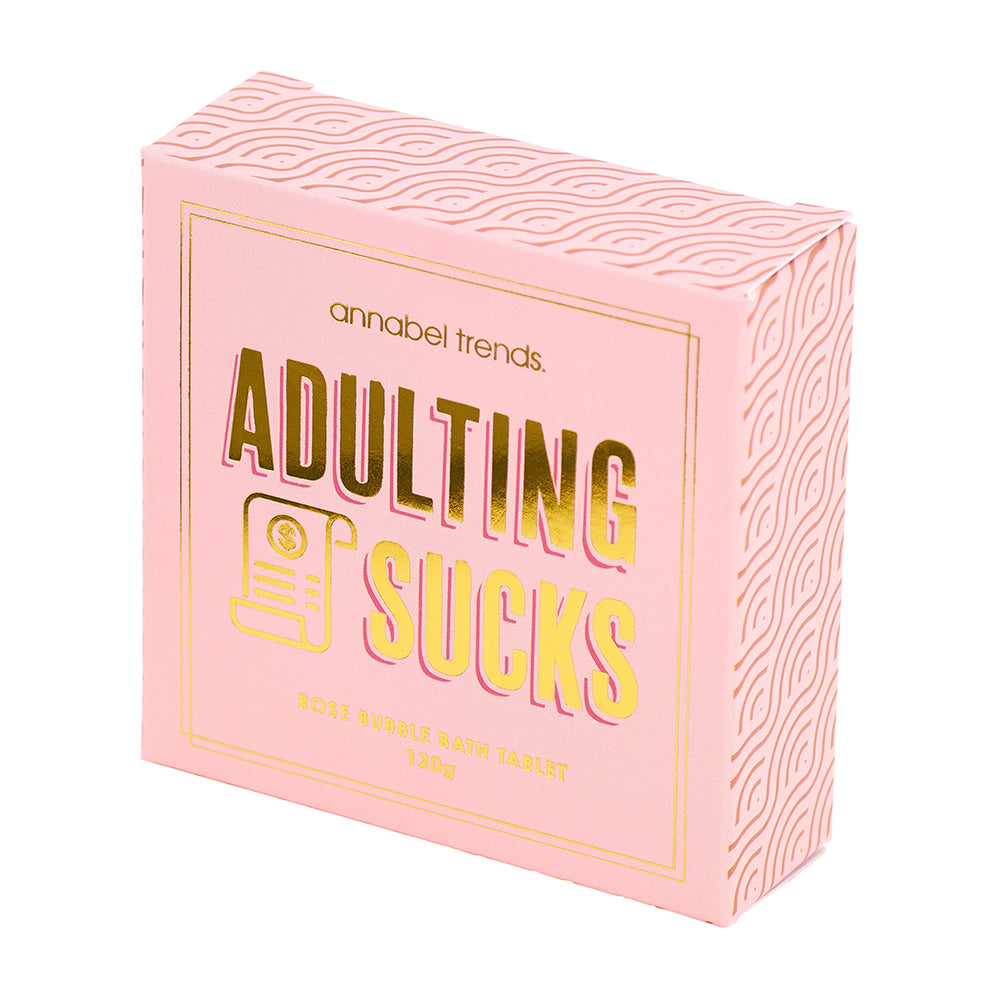 Annabel Trends Counter Pack of Bliss Bubble bath tablets- adulting sucks