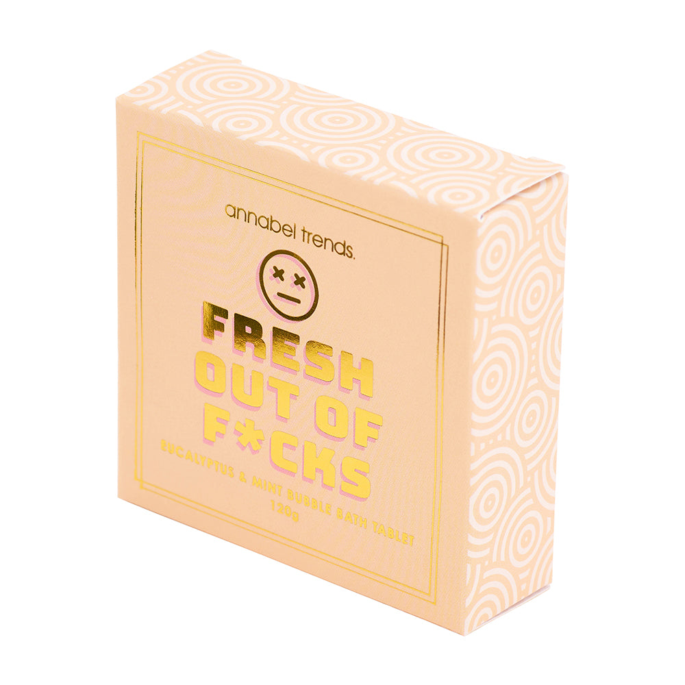 Annabel Trends Counter Pack of Bliss Bubble bath tablets- fresh out of fucks