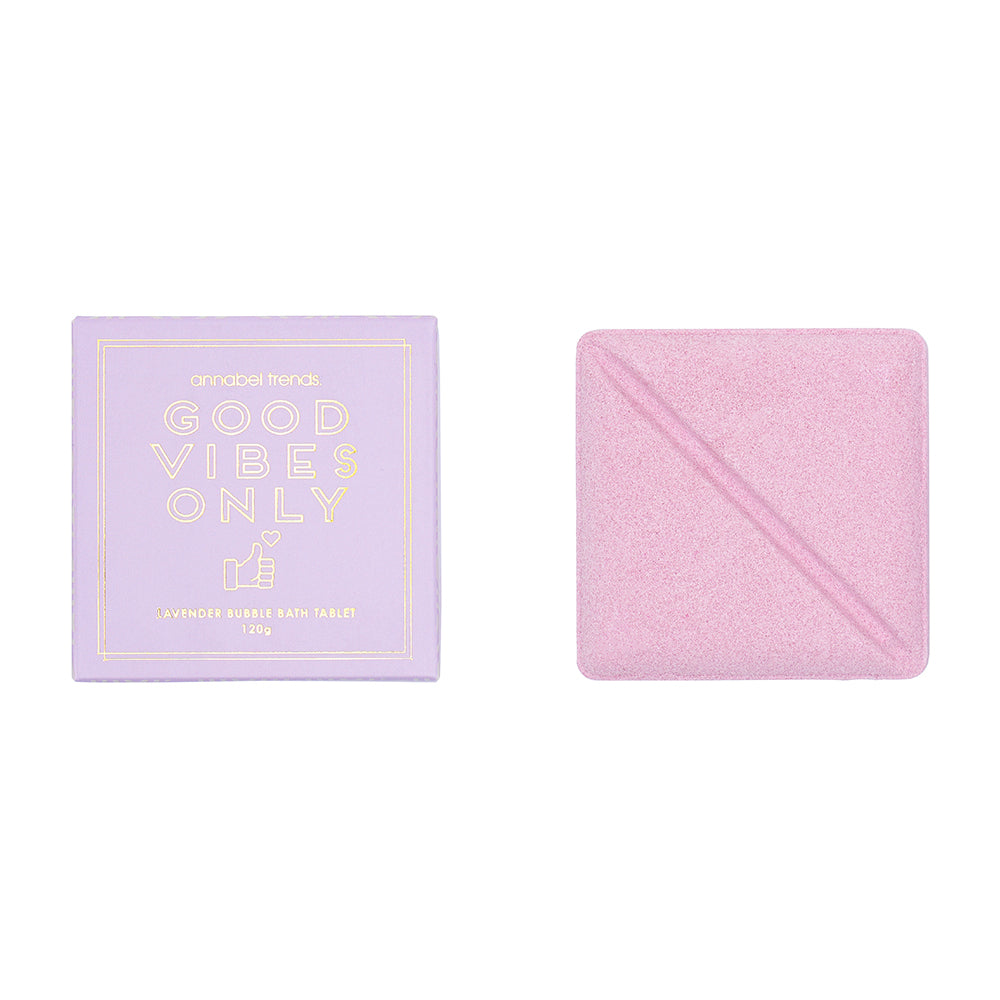 Annabel Trends Counter Pack of Bliss Bubble bath tablets- good vibes only