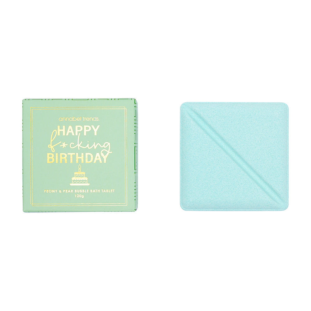 Annabel Trends Counter Pack of Bliss Bubble bath tablets- happy birthday