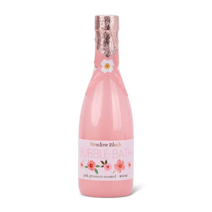 Pink Meadow Blush bubble bath in champaign shaped bottle
