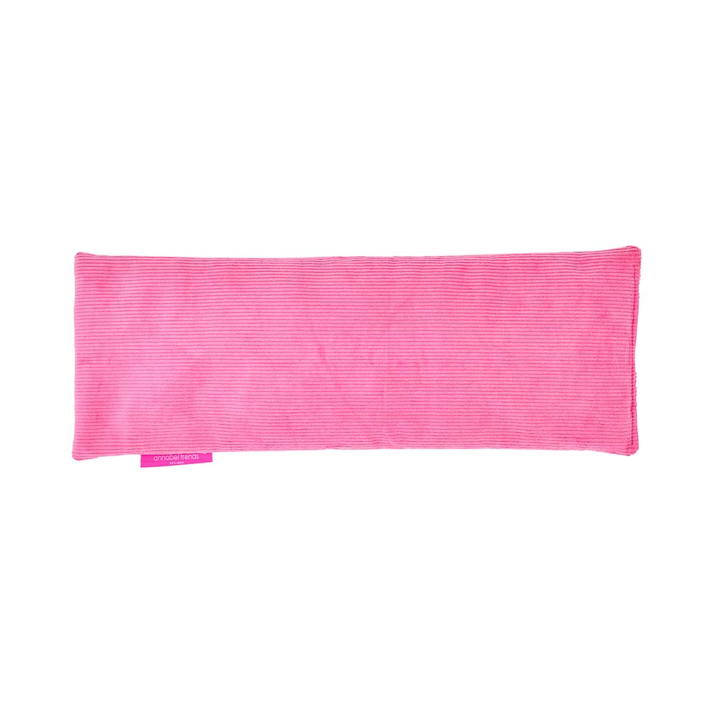 Pink fabric heat pack on a white background