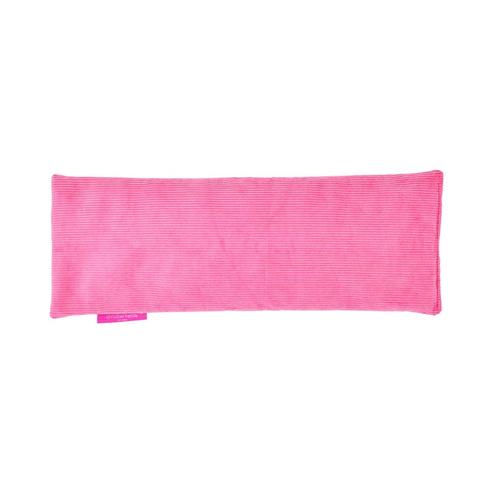 Pink fabric heat pack on a white background