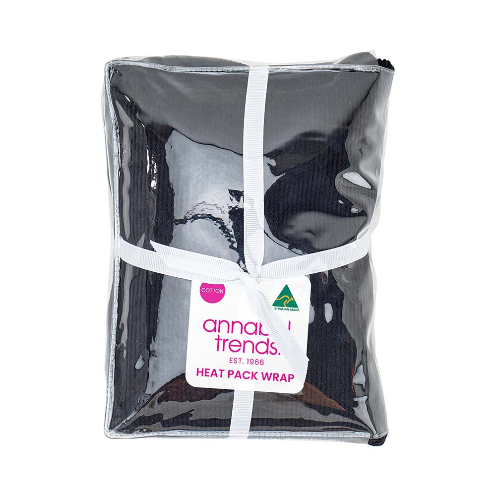 Heat pack wrap in clear packaging with a visible brand label on a white background