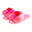 Annabel Trends pom pom slippers in Multi Pink