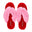 Cosy Luxe Slipper Thongs in Cherry Candy