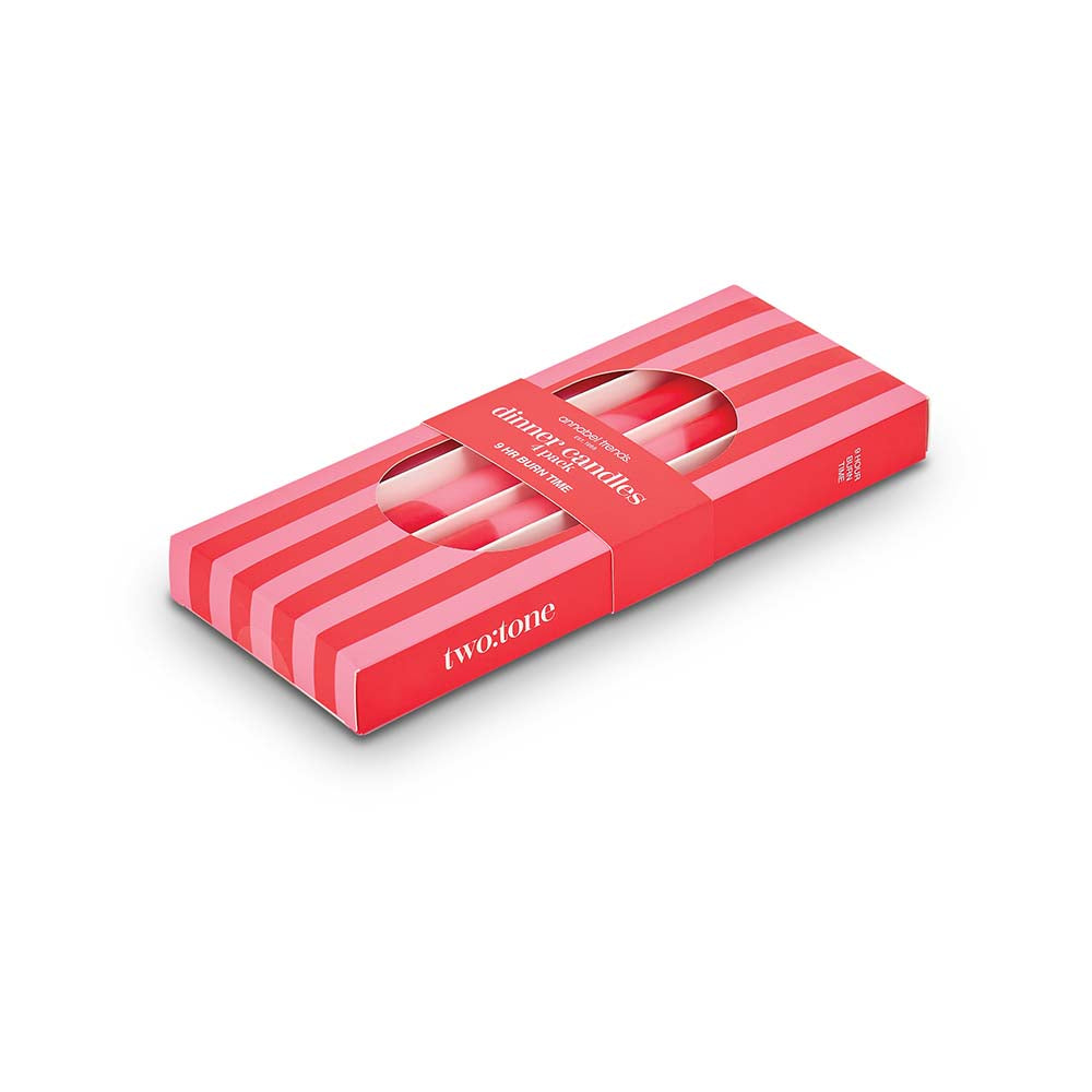 Red striped box with 'twotone' branding on a white background