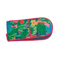 cheetah cotton double oven mitt jungle leaves