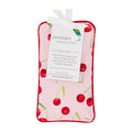 Pink drawer sachet with cherry design and visible brand label on a white background