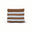 Striped brown and white pouch on a white background