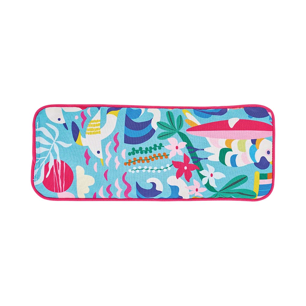 Colorfuleye rest pillow with marine animal design on a white background