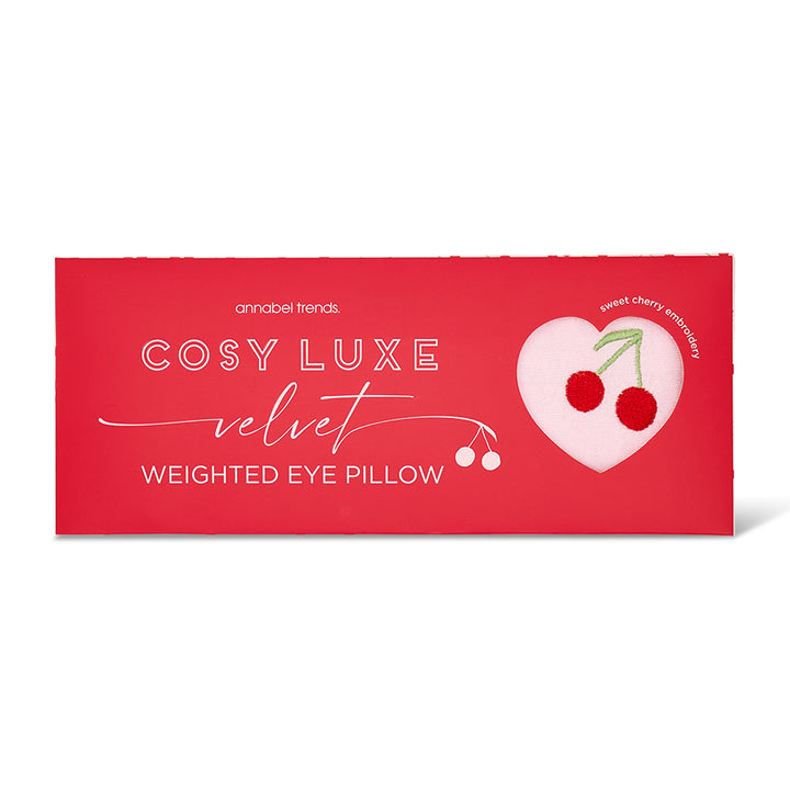 Cosy luxe eye rest pillow with cherry detail