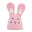 pink felt egg warmer with pink ears and cheeks on a white background