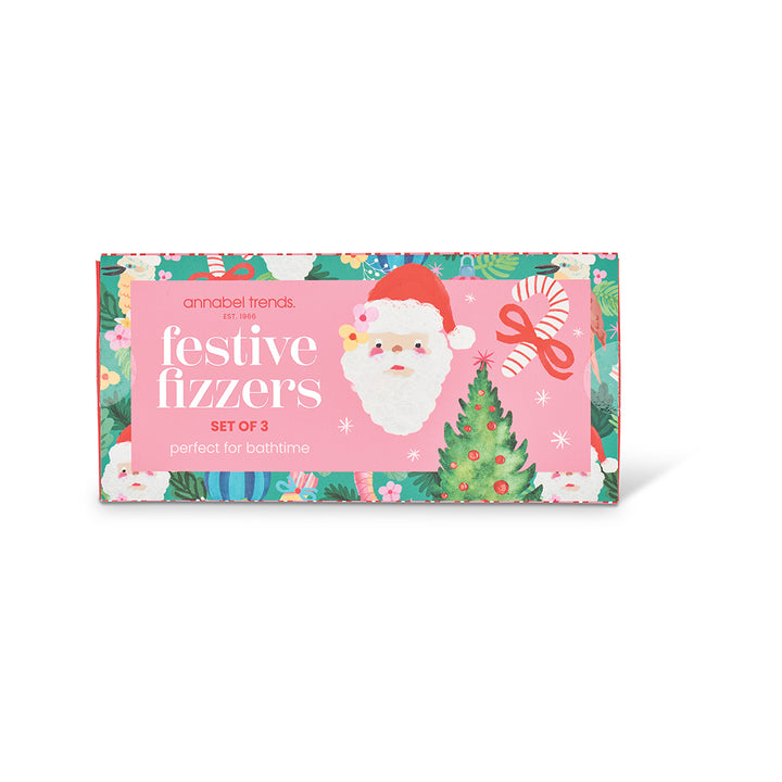 Pack of festive fizzers with Santa Claus design on a white background