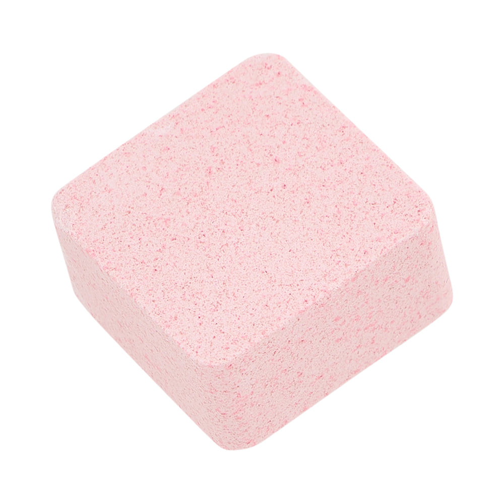 Pink square shower steamer on a white background