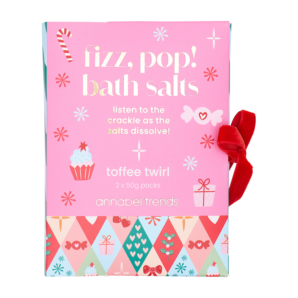 Annabel Trends Festive Crackle Bath Salts Toffee Twirl