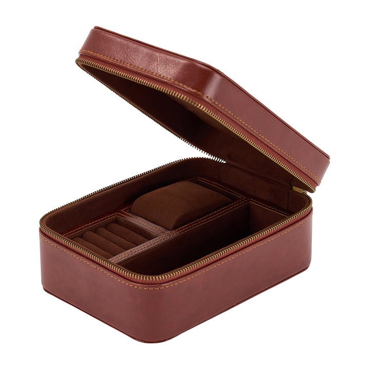 Annabel Trends Gentlemans Travel box for watches, rings, cuff links and more
