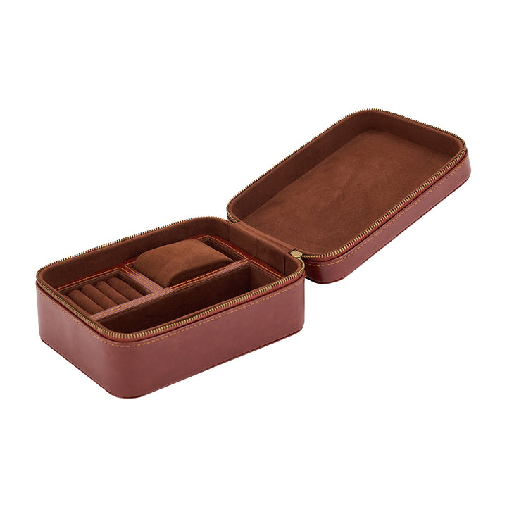 Annabel Trends Gentlemans Travel box for watches, rings, cuff links and more